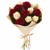 Фото товара 11 красных роз с зеленью в Мариуполе