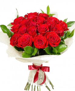 Фото товара 21 красная роза в упаковке в Мариуполе