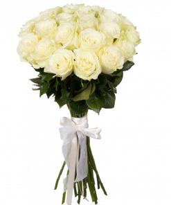 Фото товара 21 белая роза в Мариуполе