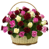 Фото товара 33 розы микс в корзине в Мариуполе
