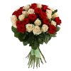 Фото товара 33 красно-кремовые розы в Мариуполе