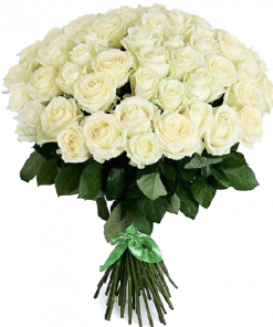 Фото товара 51 белая роза в Мариуполе