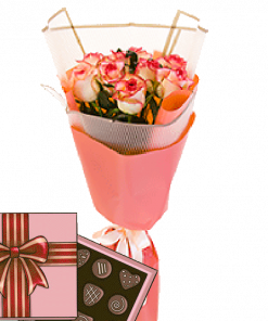 Фото товара 7 роз "Джумилия" с конфетами в Мариуполе