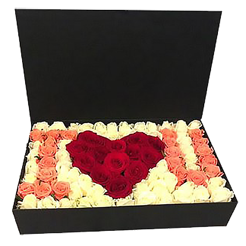 Фото товара 101 роза в коробке "I love you" в Мариуполе