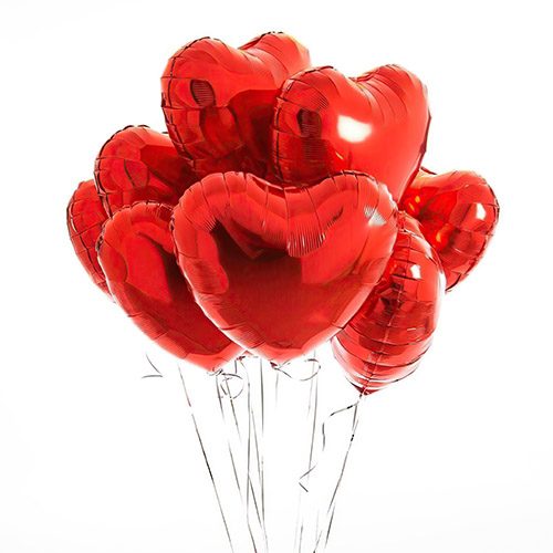 Фото товара Шарики фольгированные в форме сердца поштучно в Мариуполе