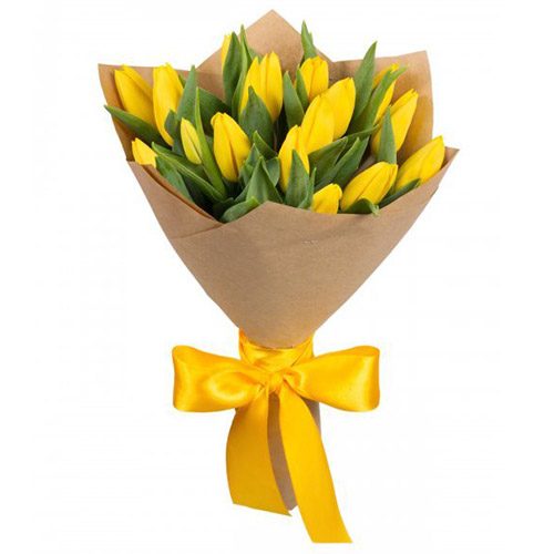 Фото товара 15 жёлтых тюльпанов в Мариуполе