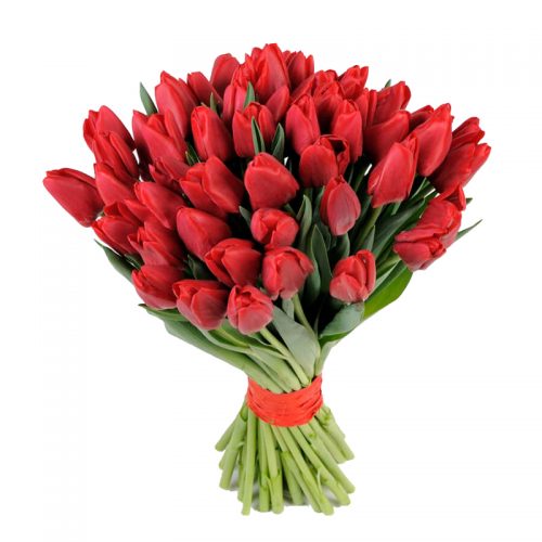 Фото товара 49 красных тюльпанов в Мариуполе