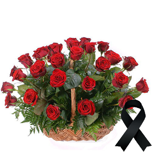 Фото товара 36 красных роз в корзине в Мариуполе