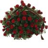 Фото товара 100 алых роз "Пламя" в корзине в Мариуполе