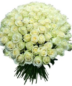 Фото товара 101 белая роза в Мариуполе