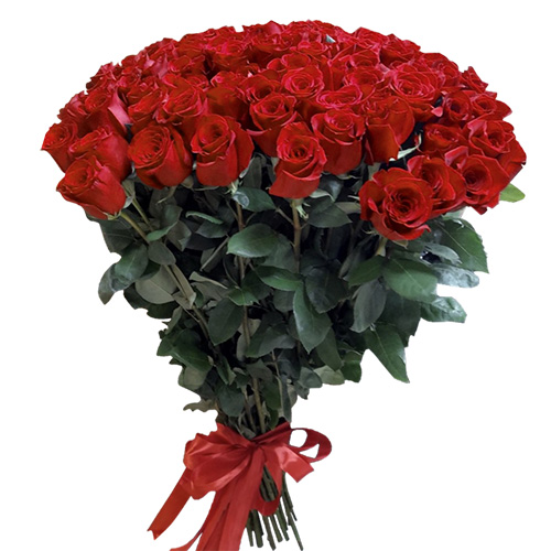 Фото товара 101 роза "Фридом" метровая в Мариуполе