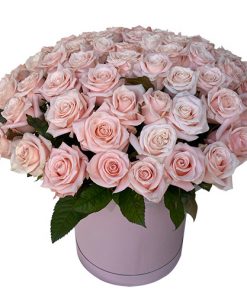 Фото товара 101 розовая роза в коробке в Мариуполе