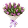 Фото товара 15 бело-фиолетовых тюльпанов в Мариуполе