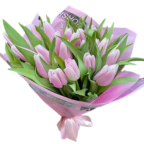 Фото товара 21 нежно-розовый тюльпан в Мариуполе